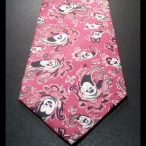 Mickey Mouse Pink Paisley Silk Tie